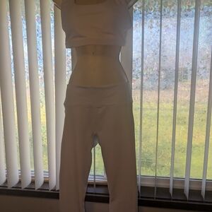 Women's White Pants & Jumpsuit Set